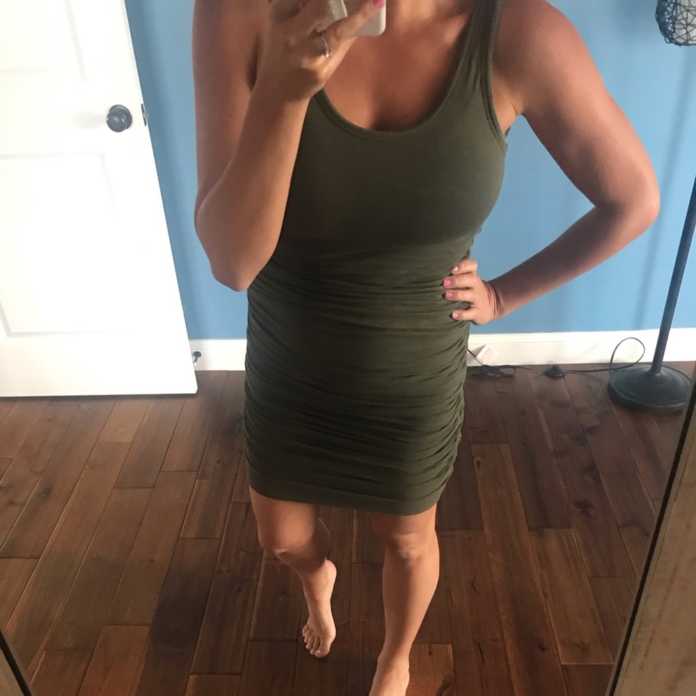 Fitted gathered dress